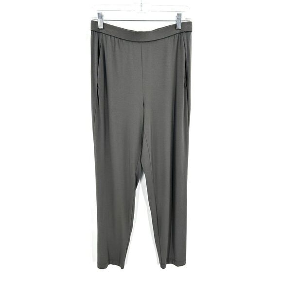 EILEEN FISHER Women's Gray Soft Stretch Waist Pull On Trouser Pants Size Small - Picture 1 of 7